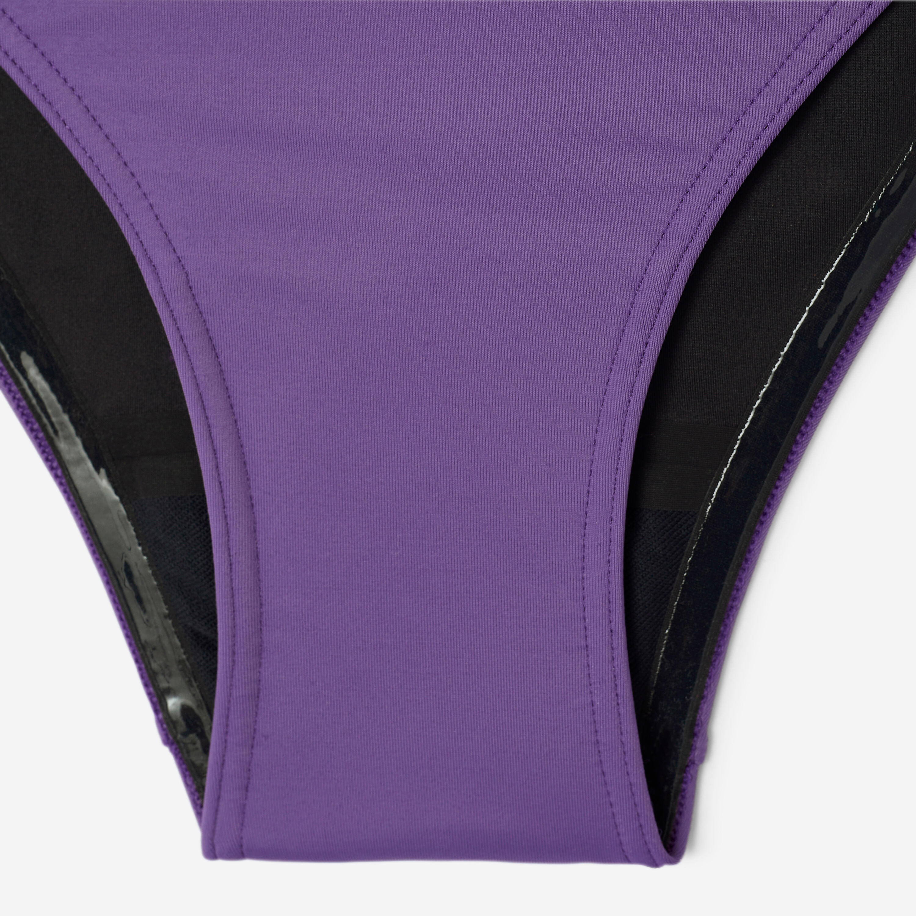Bas de maillot de bain menstruel étanche ado - Flux moyen - SMOON Heliade mauve 8/13