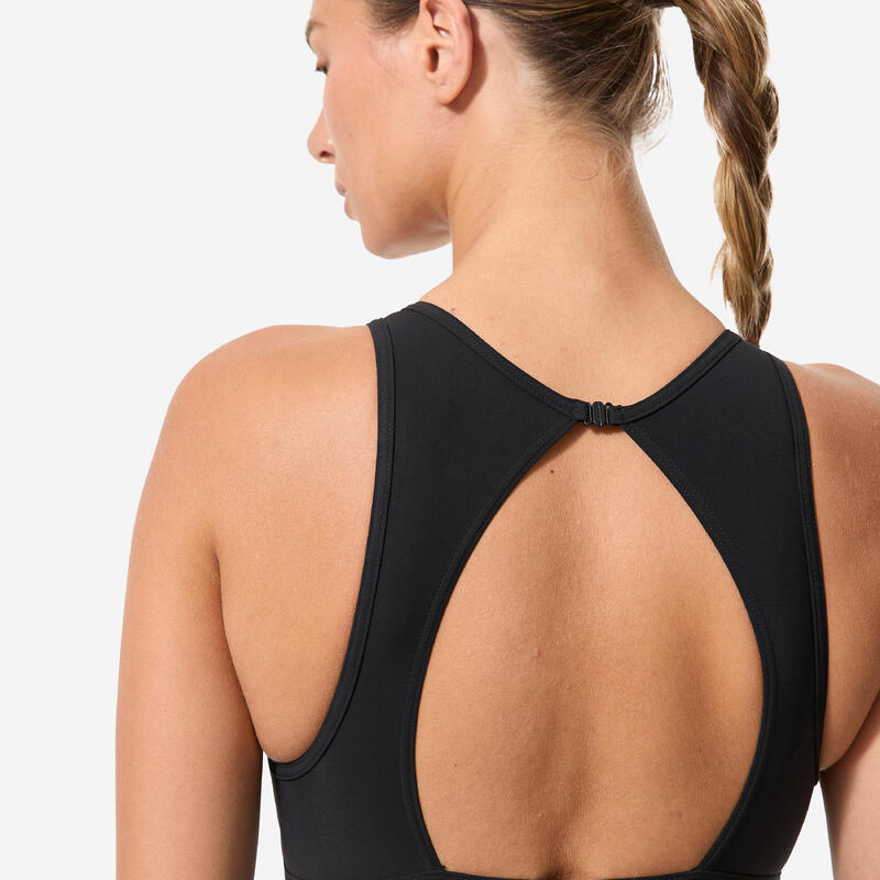 Costum de baie întreg înot Mesh Panels Vent Back Damă