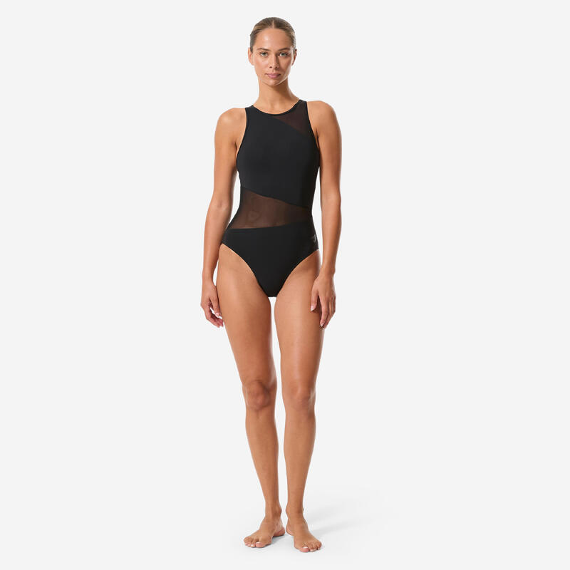 Costum de baie întreg înot Mesh Panels Vent Back Damă