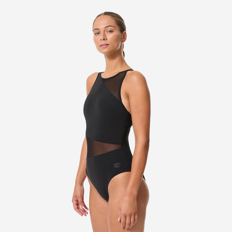 Costum de baie întreg înot Mesh Panels Vent Back Damă