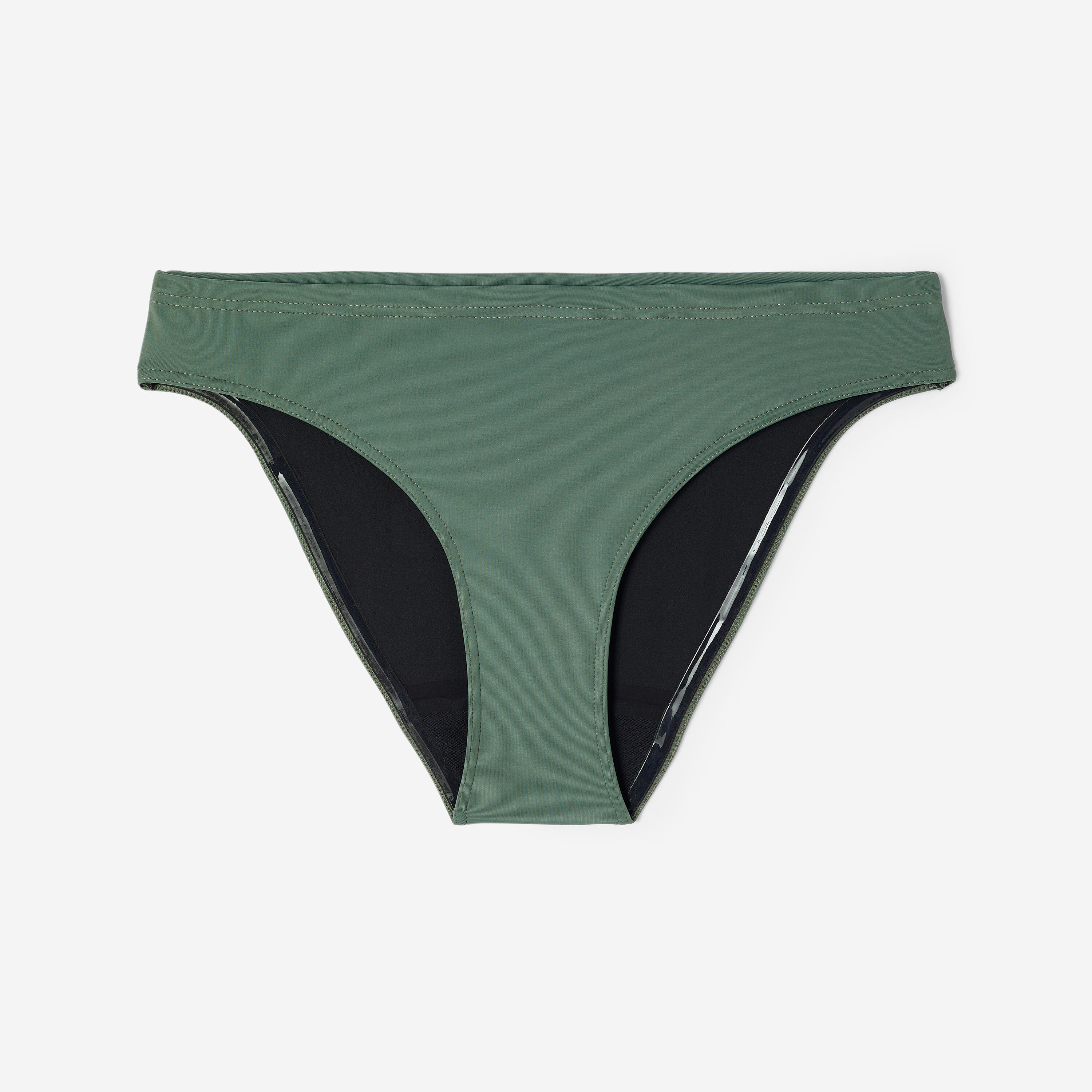 Bas de maillot de bain menstruel étanche femme - Kaki - Flux moyen - SMOON 6/12