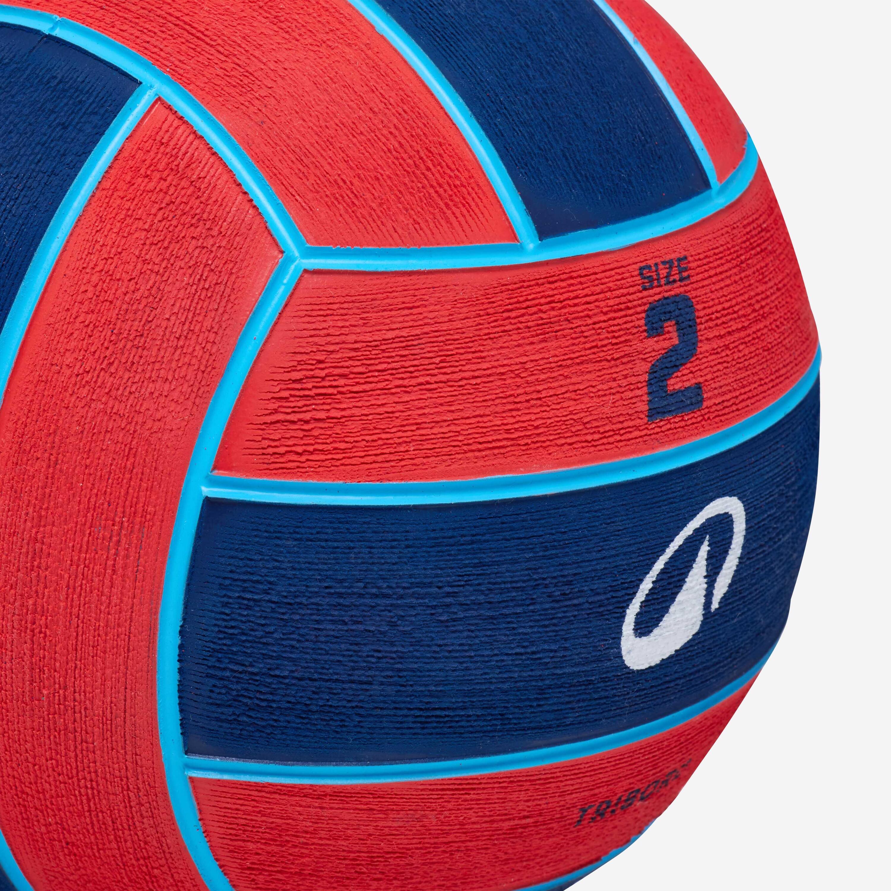 Wasserball Water Polo WP100 Grösse 2 rot/blau 4/6