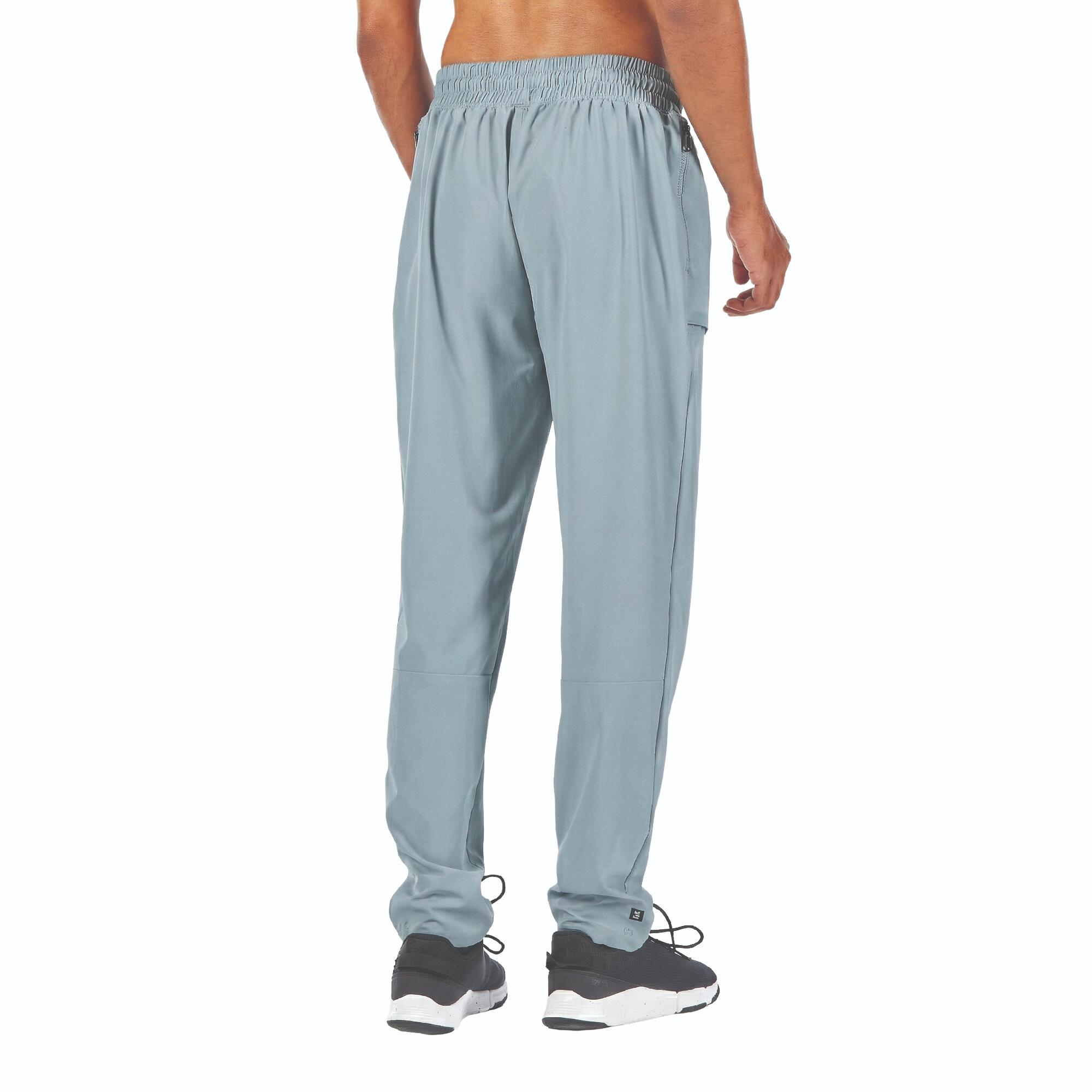 Men Gym Trackpant Convertible, Jog Fit, Quick Dry, Zip Pockets, 500 - Rainy Blue