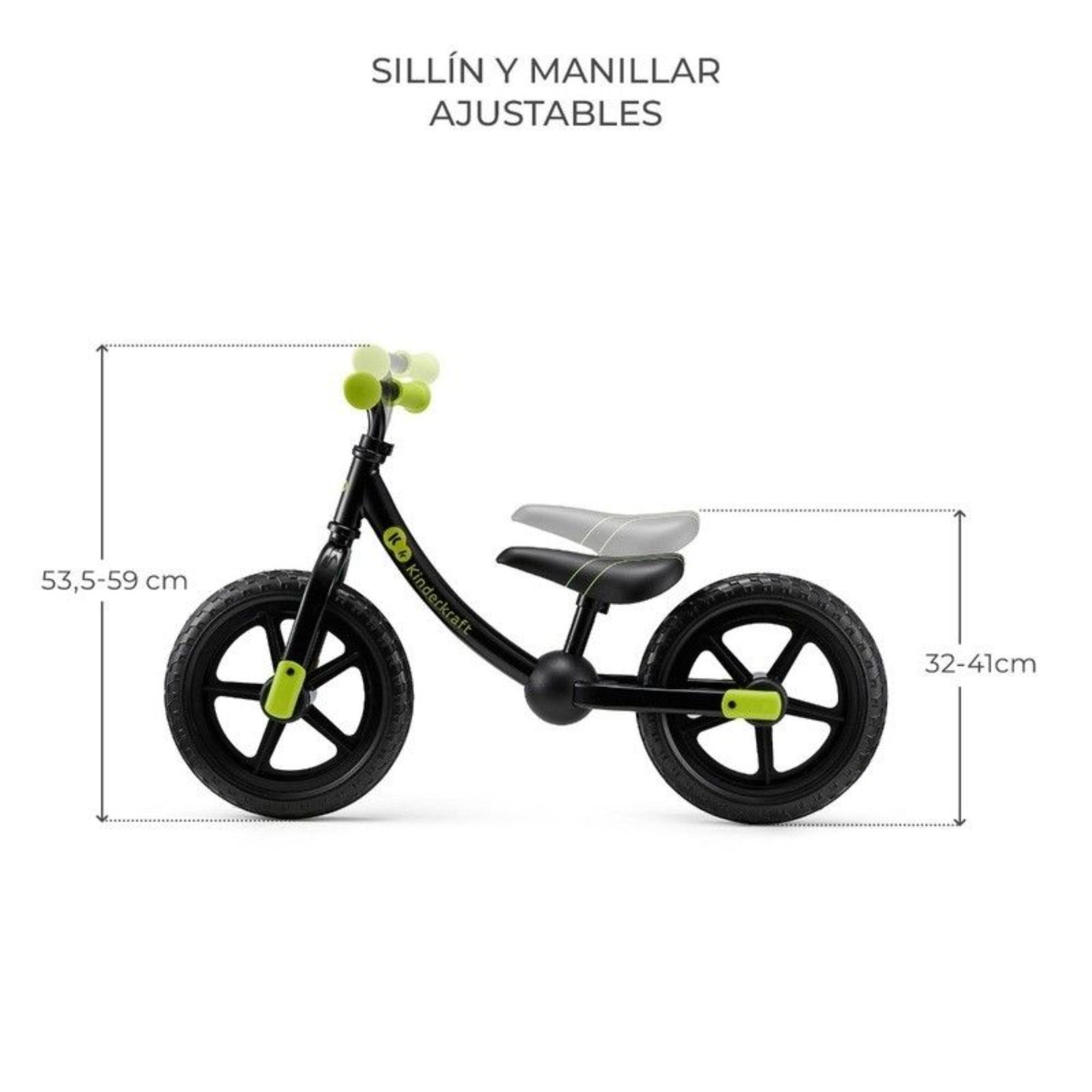 Bicicleta de Niño Kinderkraft balance bike 2WAY NEXT 2025 BLACK - CD 6/7
