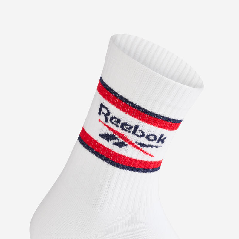 Set x 3 perechi șosete sport lungi Reebok alb adulți