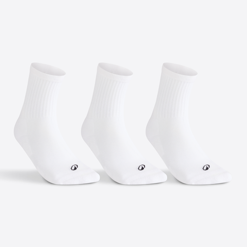 CHAUSSETTES DE SPORT HAUTES RS 100 BLANC LOT DE 3