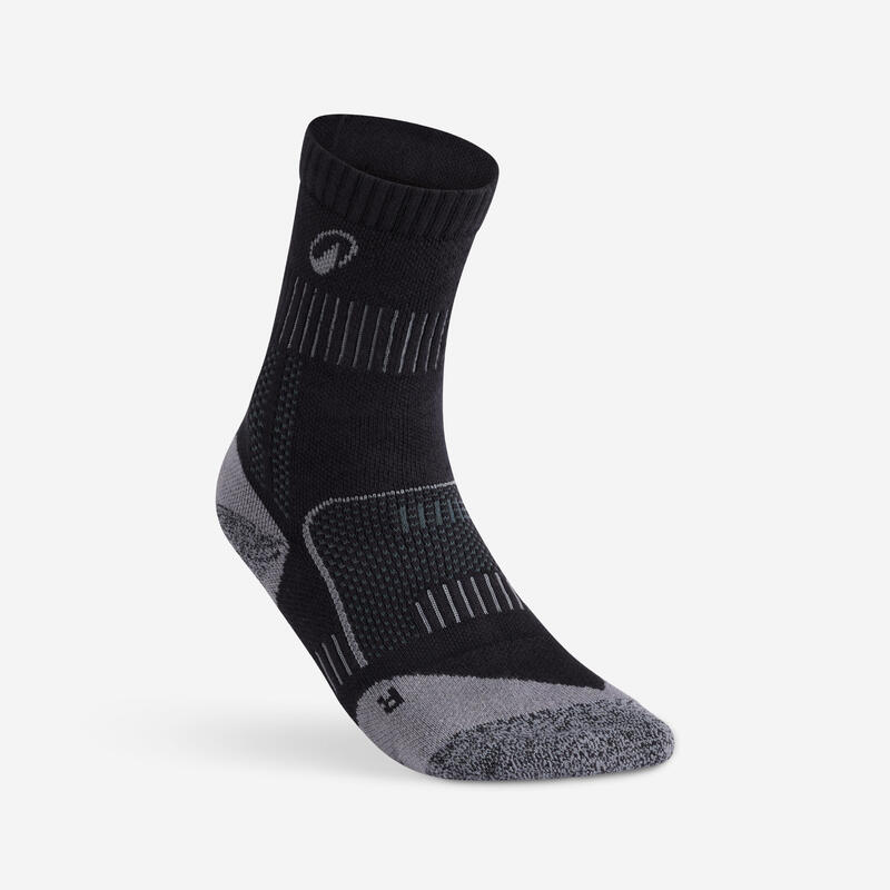 Set 3 Perechi Şosete Lungi Tenis RS900 Negru-Gri Adulți