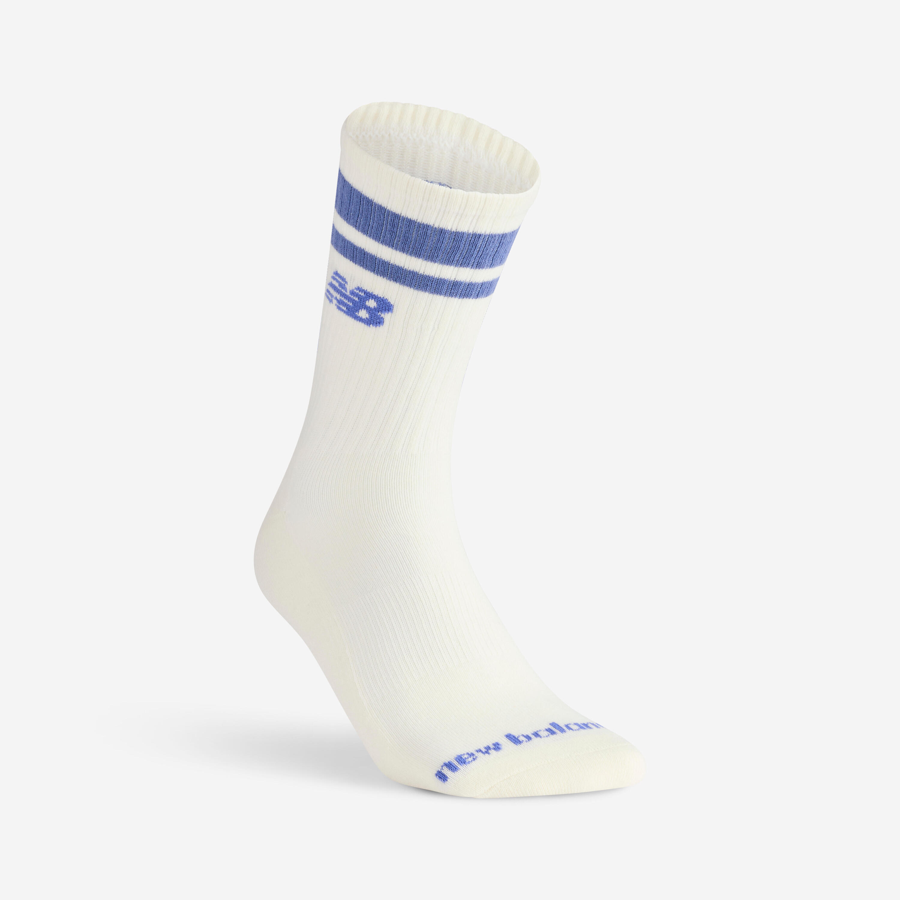 Hoge sportsokken set van 3 blauw beige 2/5