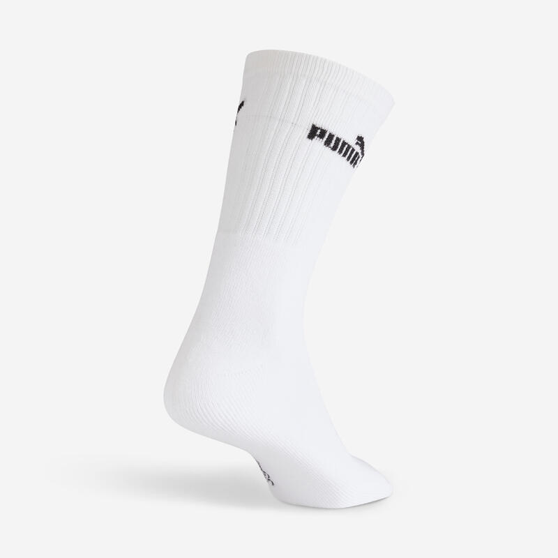 Set de 3 perechi șosete de sport lungi Puma JR high Alb Gri Negru copii