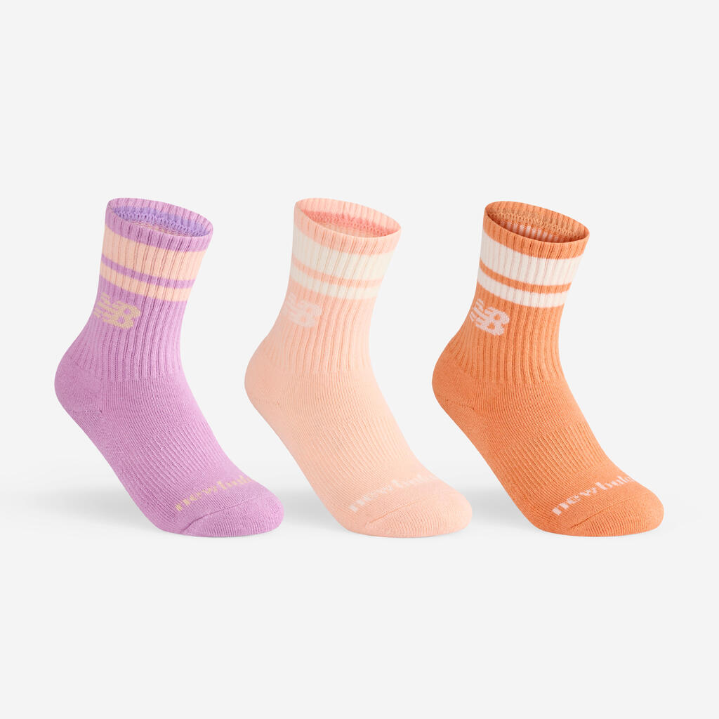Adult High Sport Socks 3-Pack - Purple Pink