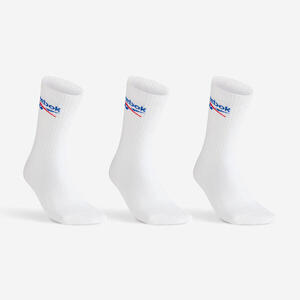 Calcetines largos de deporte lote de 3 pares adulto, Reebok High blanco