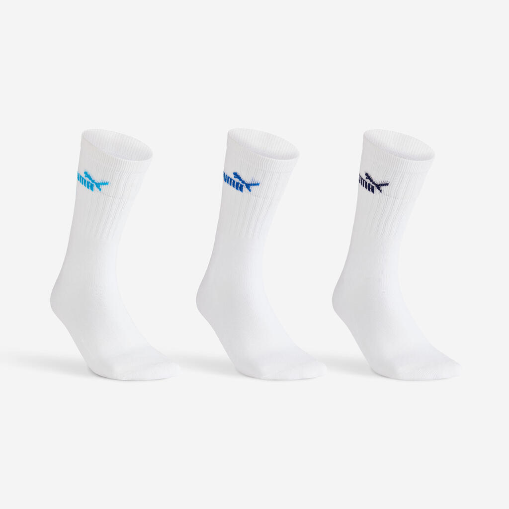 Bele duboke čarape za odrasle (3 para)