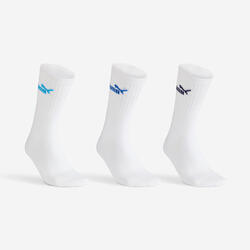 Chaussettes de sport hautes lot de 3 paires adulte, Puma High blanc