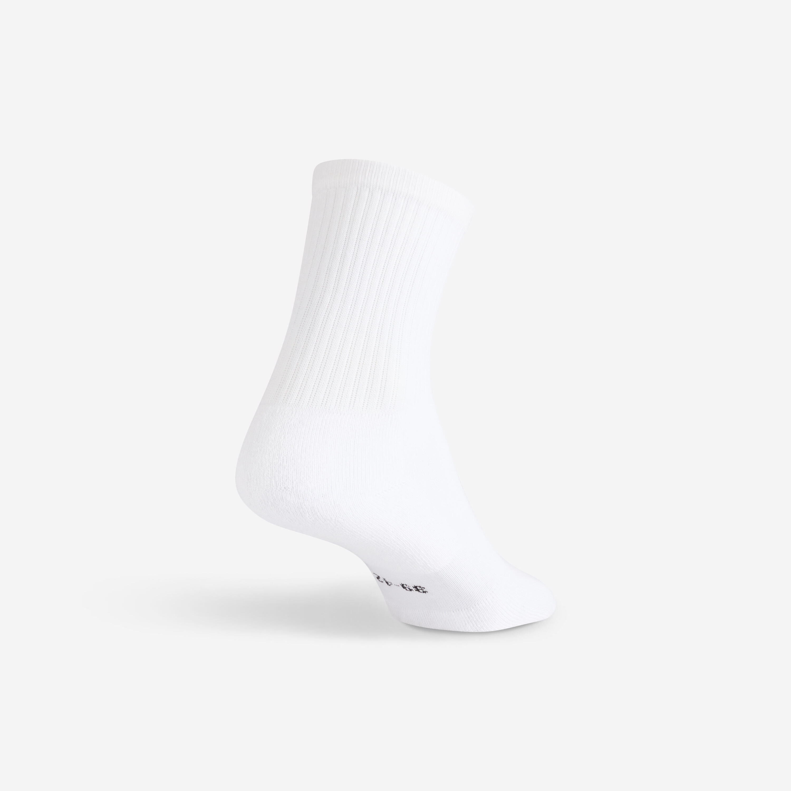 Chaussettes de sport hautes rs 100 blanc lot de 3 4/5