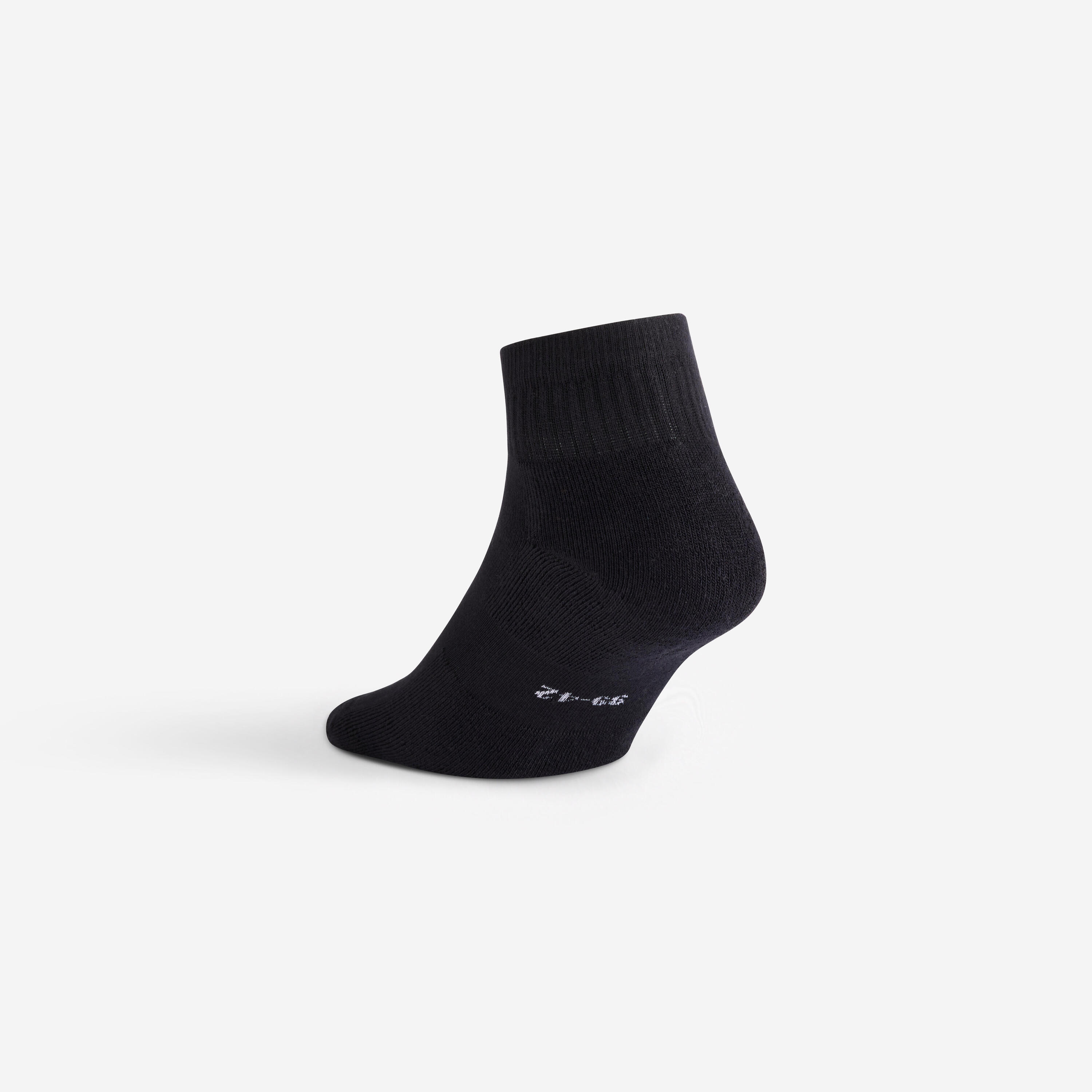Chaussettes de sport hautes rs 100 noir lot de 3 - Décathlon