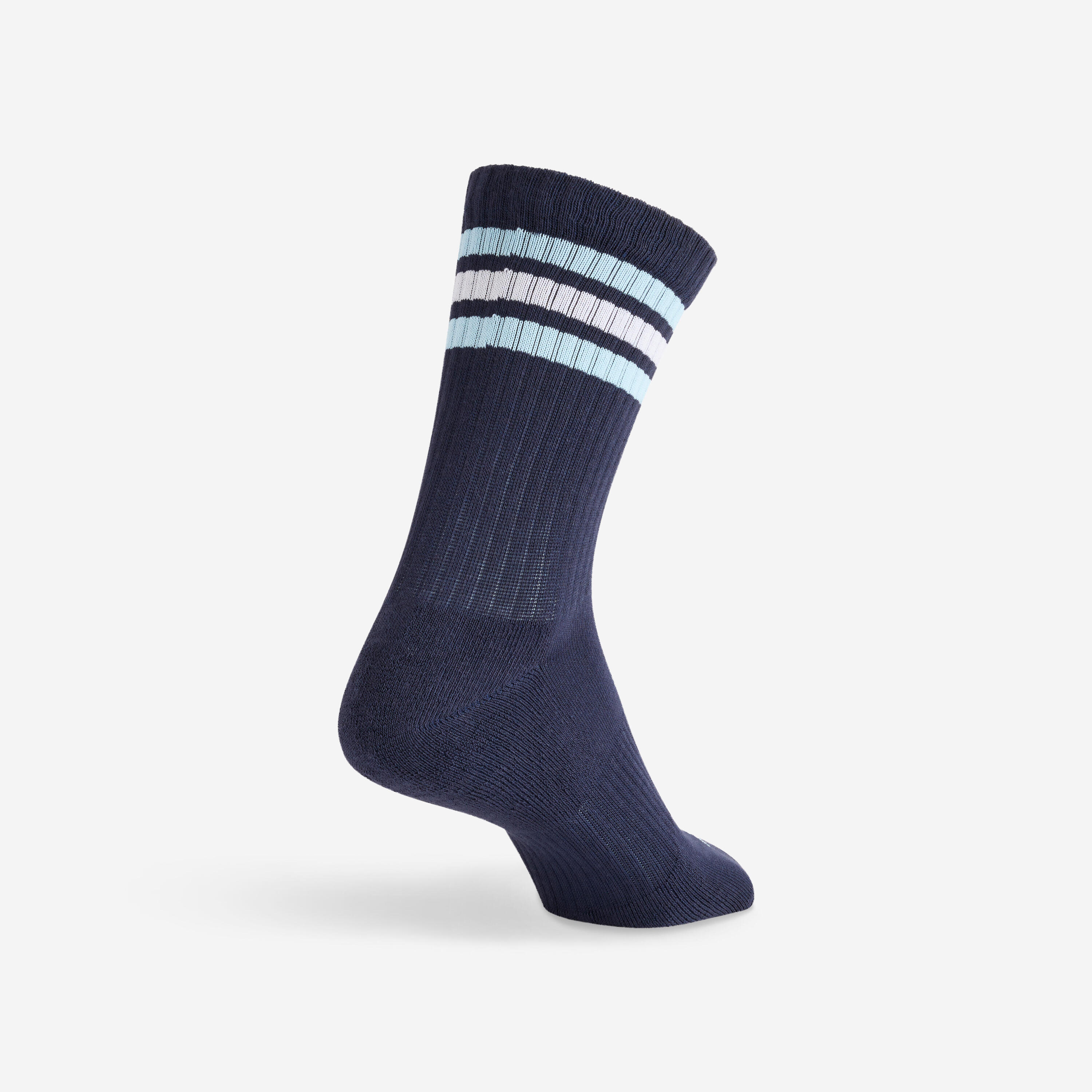CHAUSSETTES DE SPORT ADIDAS HAUTES BLEU BLANC EN LOT DE 3. 4/5