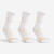 Chaussettes tennis coton hautes Gael Monfils - RS 900 blanc cassé lot de 3
