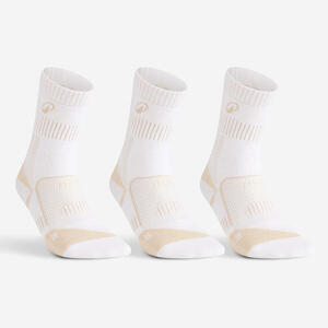 Calcetines largos de tenis de algodón Gael Monfils - RS 900 blanco lote de 3 pares