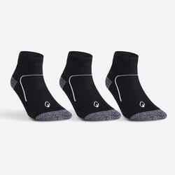 CHAUSSETTES DE SPORT MI-HAUTES ARTENGO RS 900 NOIR BLANC LOT DE 3