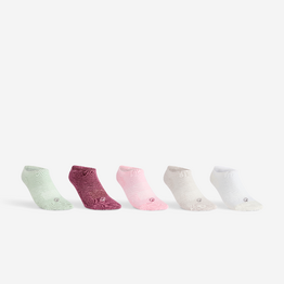 CHAUSSETTES DE SPORT BASSES RS 160 ROSE GRIS BLANC EN LOT DE 3