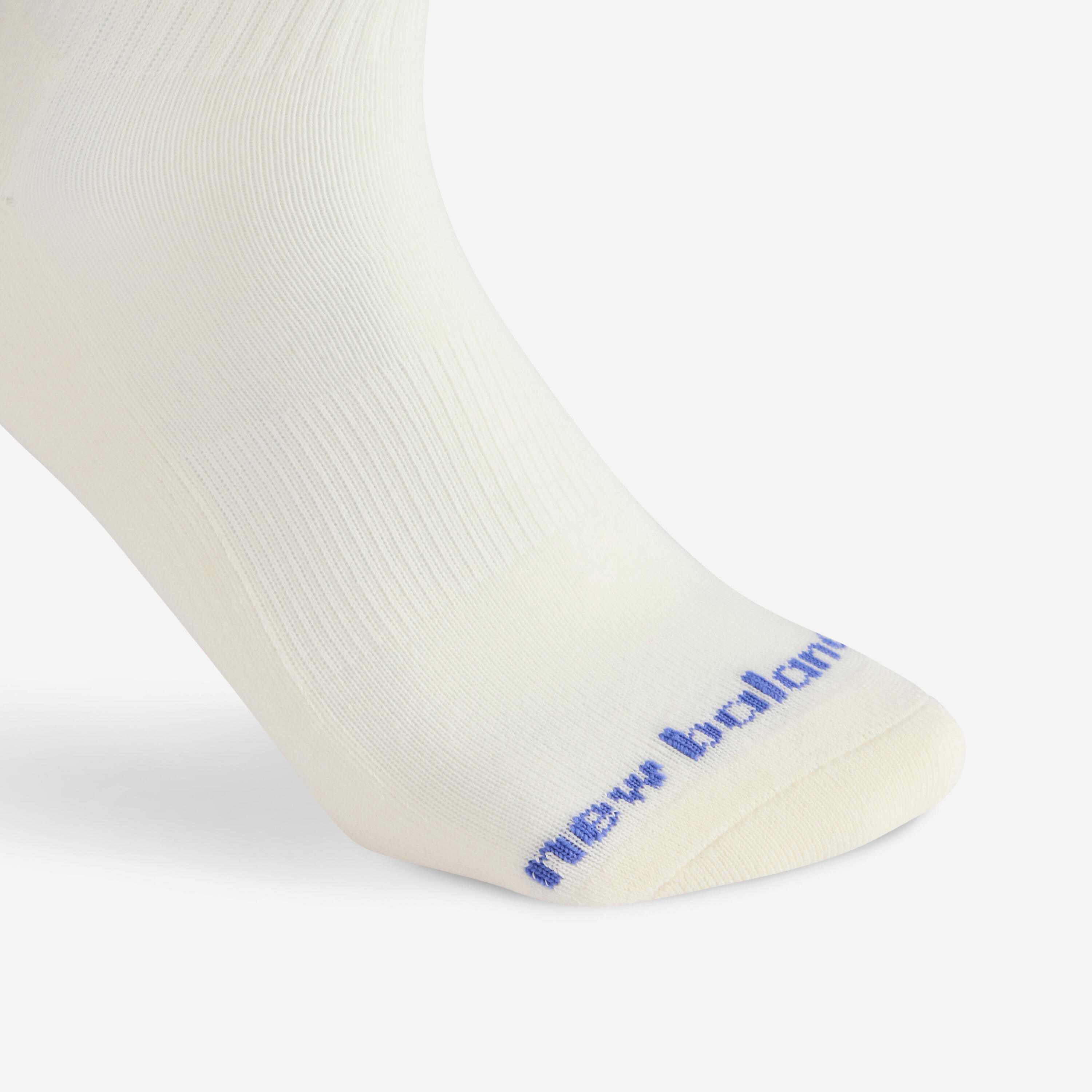 Hoge sportsokken set van 3 blauw beige 3/5