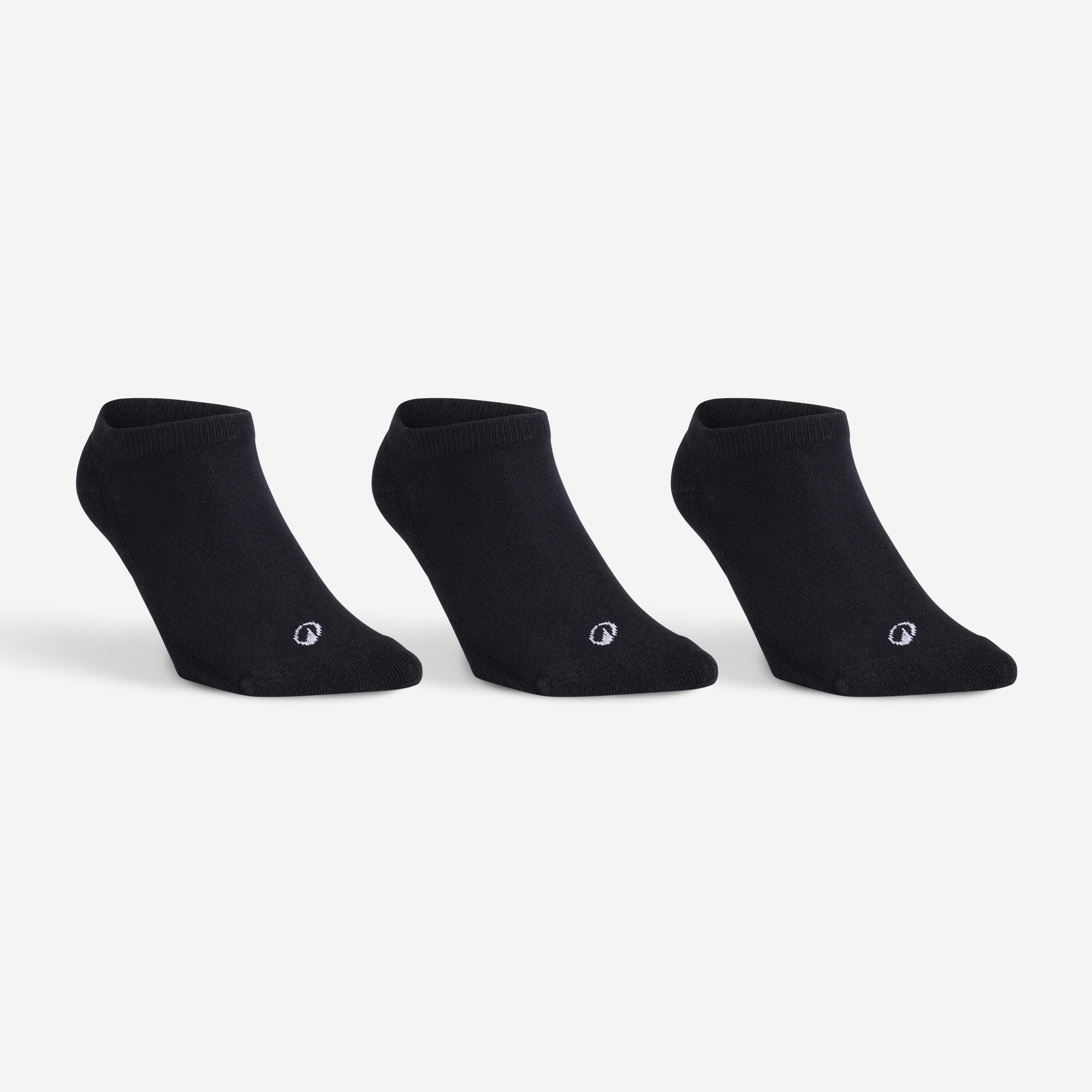 Pack of 3 Tennis Socks, 100% Cotton RS100 - Black -  1