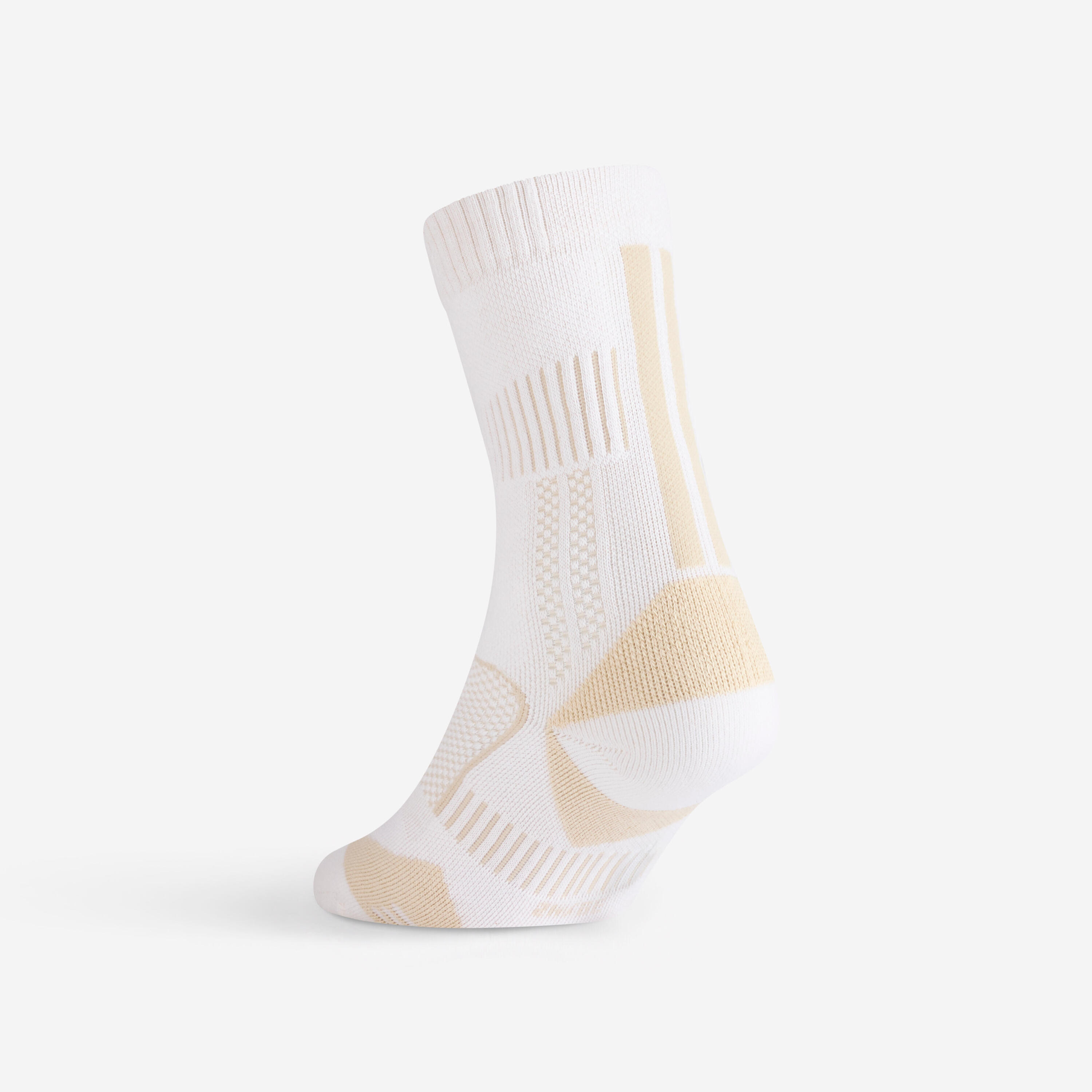 Chaussettes tennis coton hautes Gael Monfils - RS 900 blanc cassé lot de 3 4/5