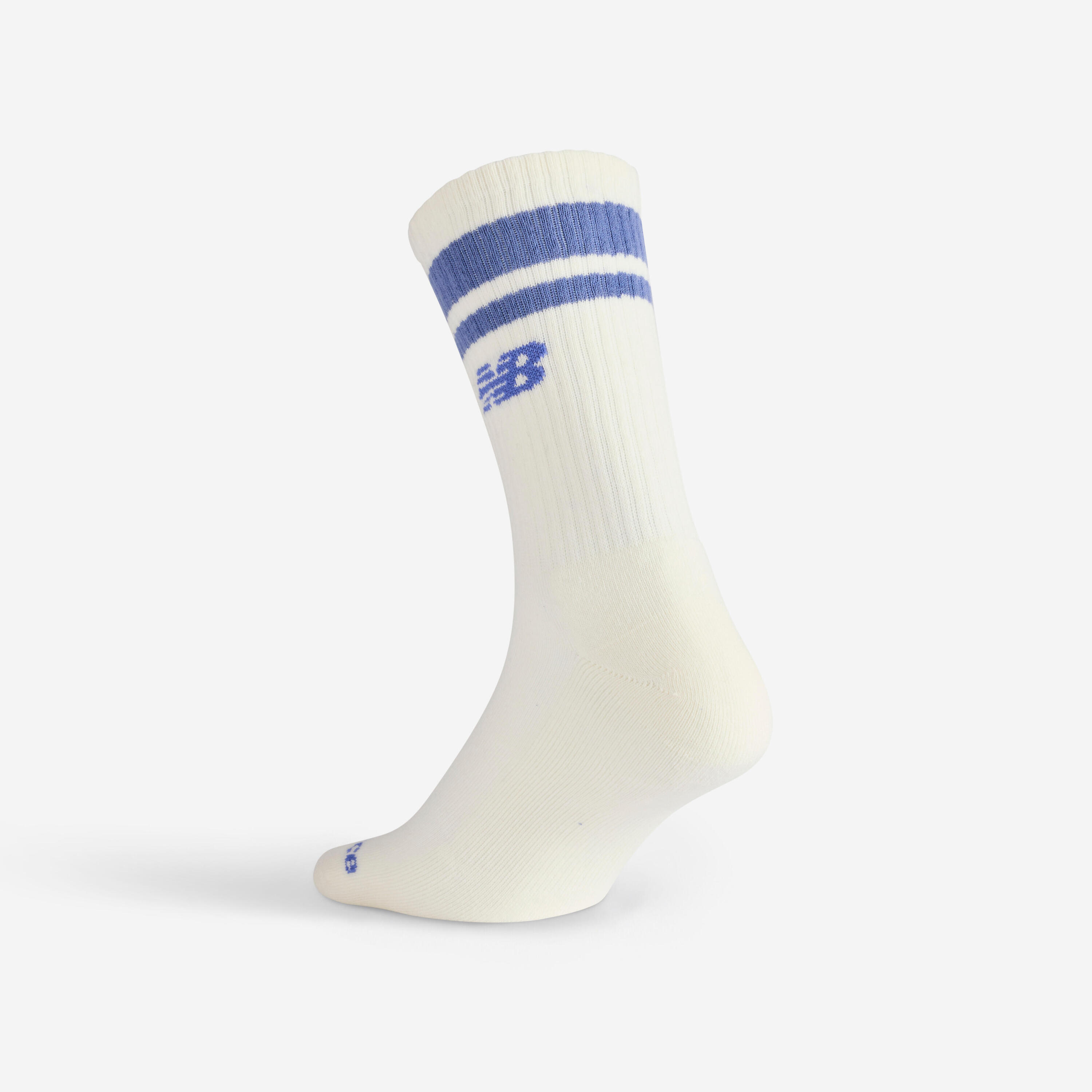 Hoge sportsokken set van 3 blauw beige 5/5