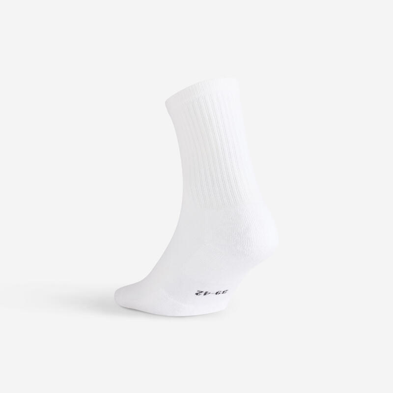 Set de 3 perechi de șosete de sport lungi RS100 Alb