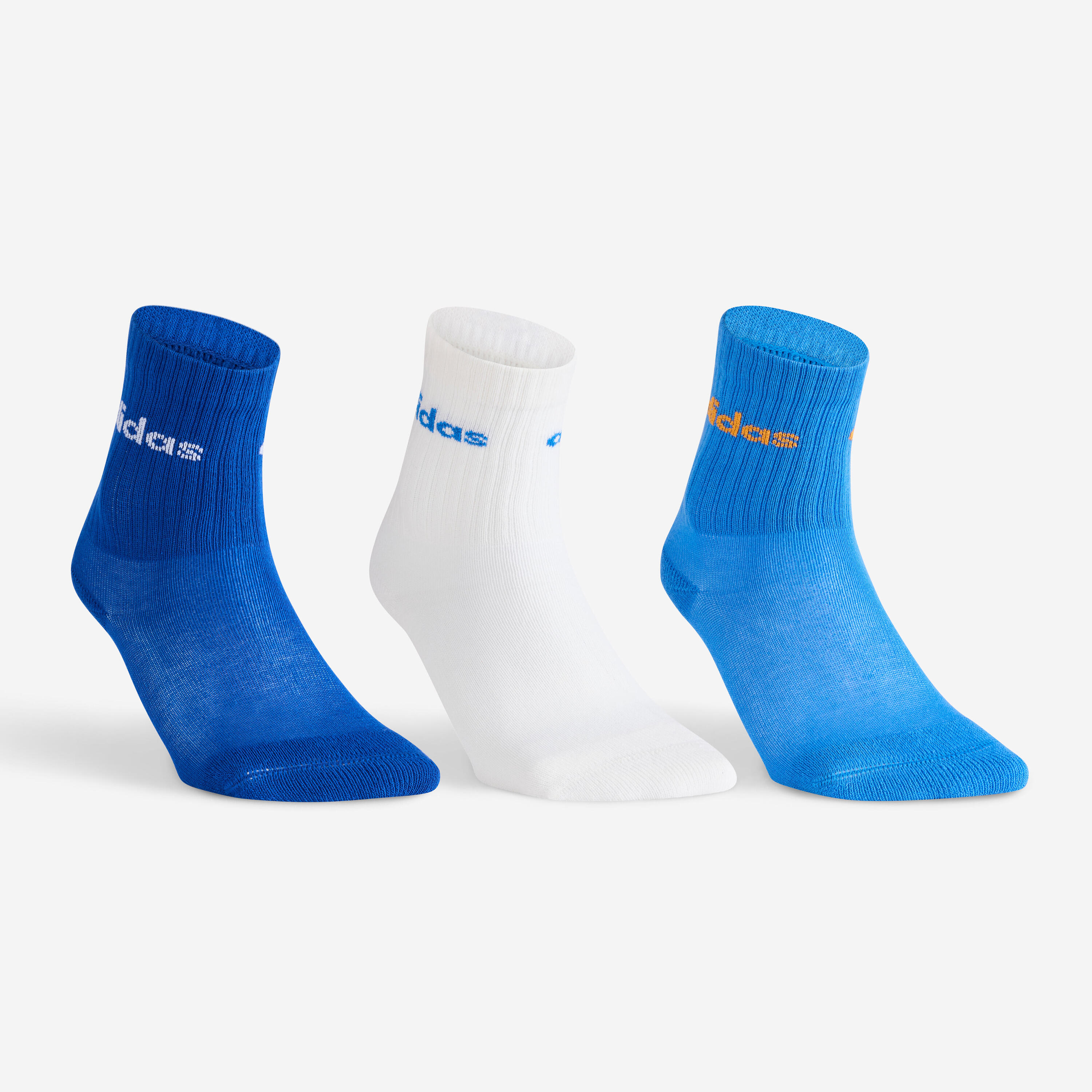 ADIDAS Kids' High Sport Socks 3-Pack - Blue