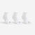 CHAUSSETTES DE TENNIS MI-HAUTES RS 100 BLANCHE LOT DE 3