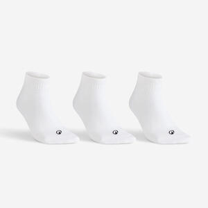 Calcetines de tenis media caña RS 100 Blanco lote de 3 pares