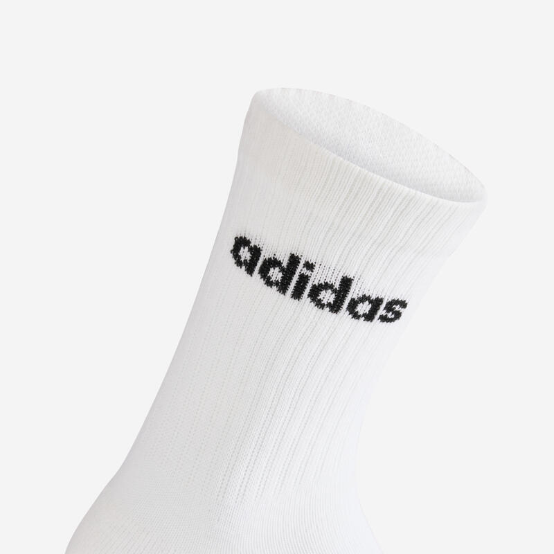 Set Șosete Lungi Tenis x 3 Alb