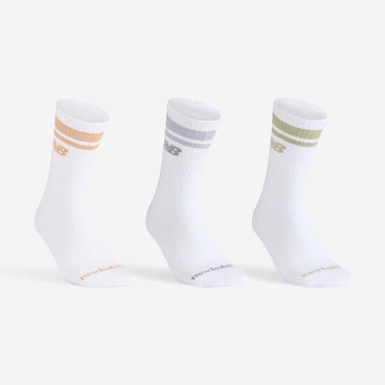 Calze lunghe adulto New Balance verde-grigio-arancione x3