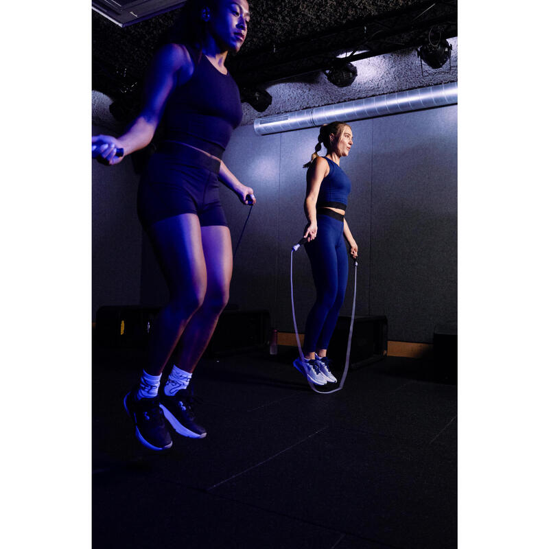 Kadın Crop Top Spor Tişörtü - Lacivert