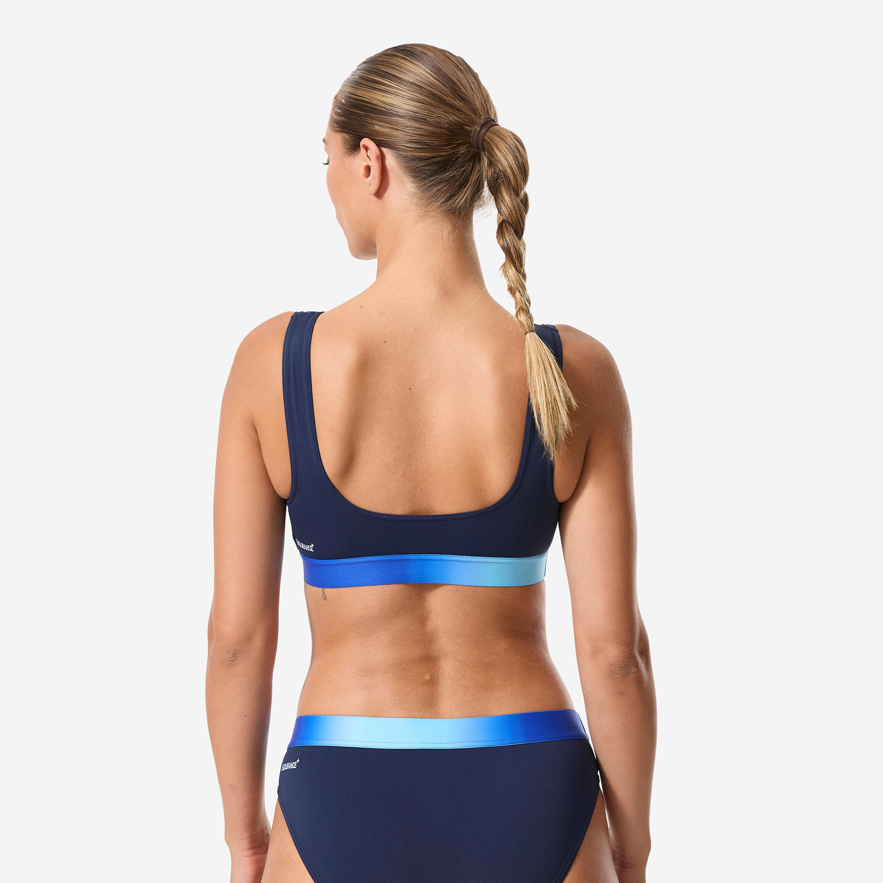Top de bikini de natação mulher azul 3/6