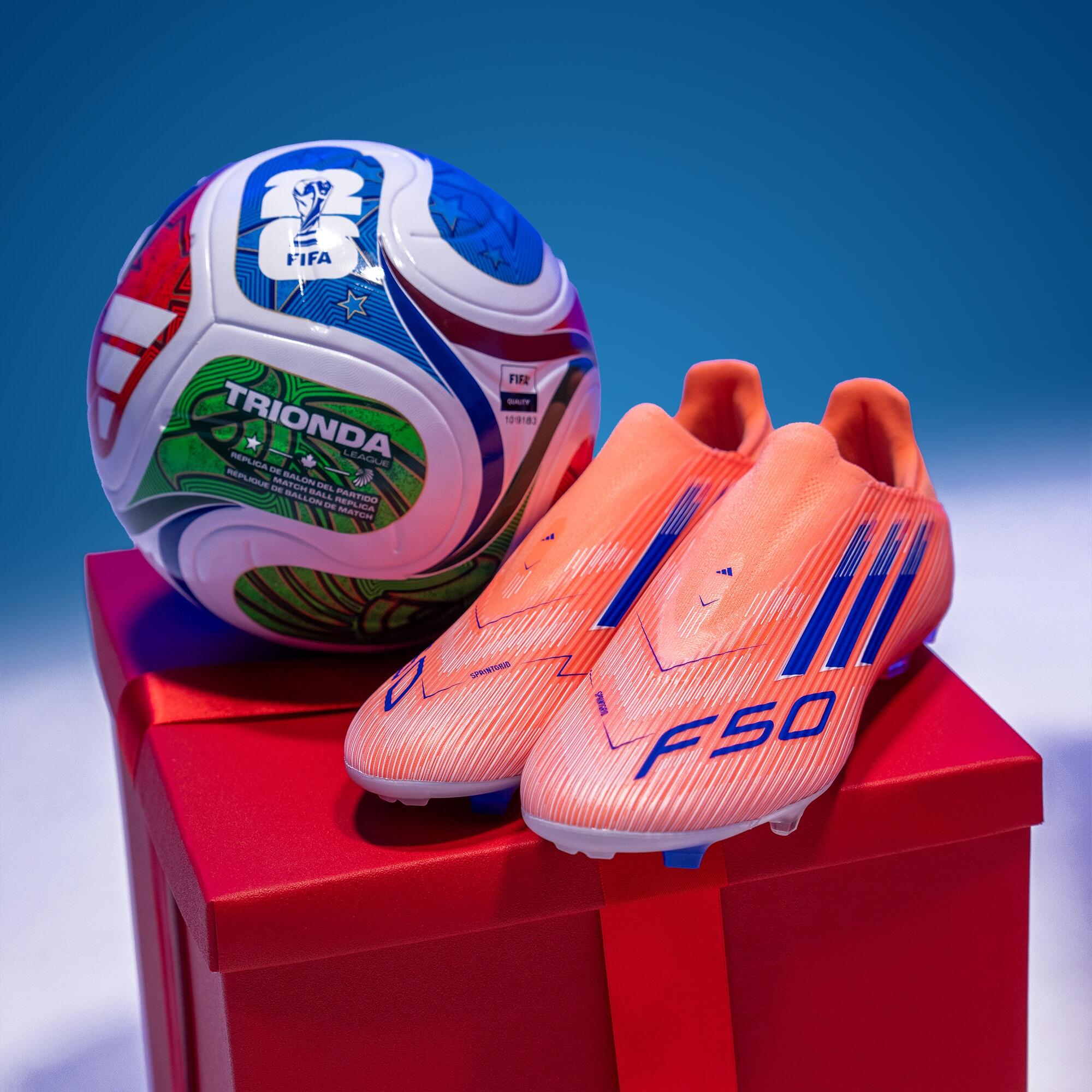 Chuteiras de Futebol F50 League Laceless FG/MG Adulto Laranja 9/9
