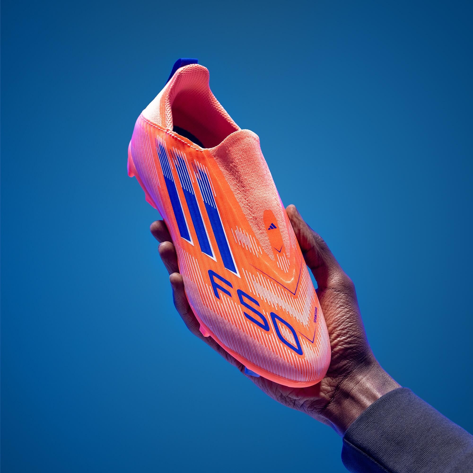Chuteiras de Futebol F50 League Laceless FG/MG Adulto Laranja 7/9