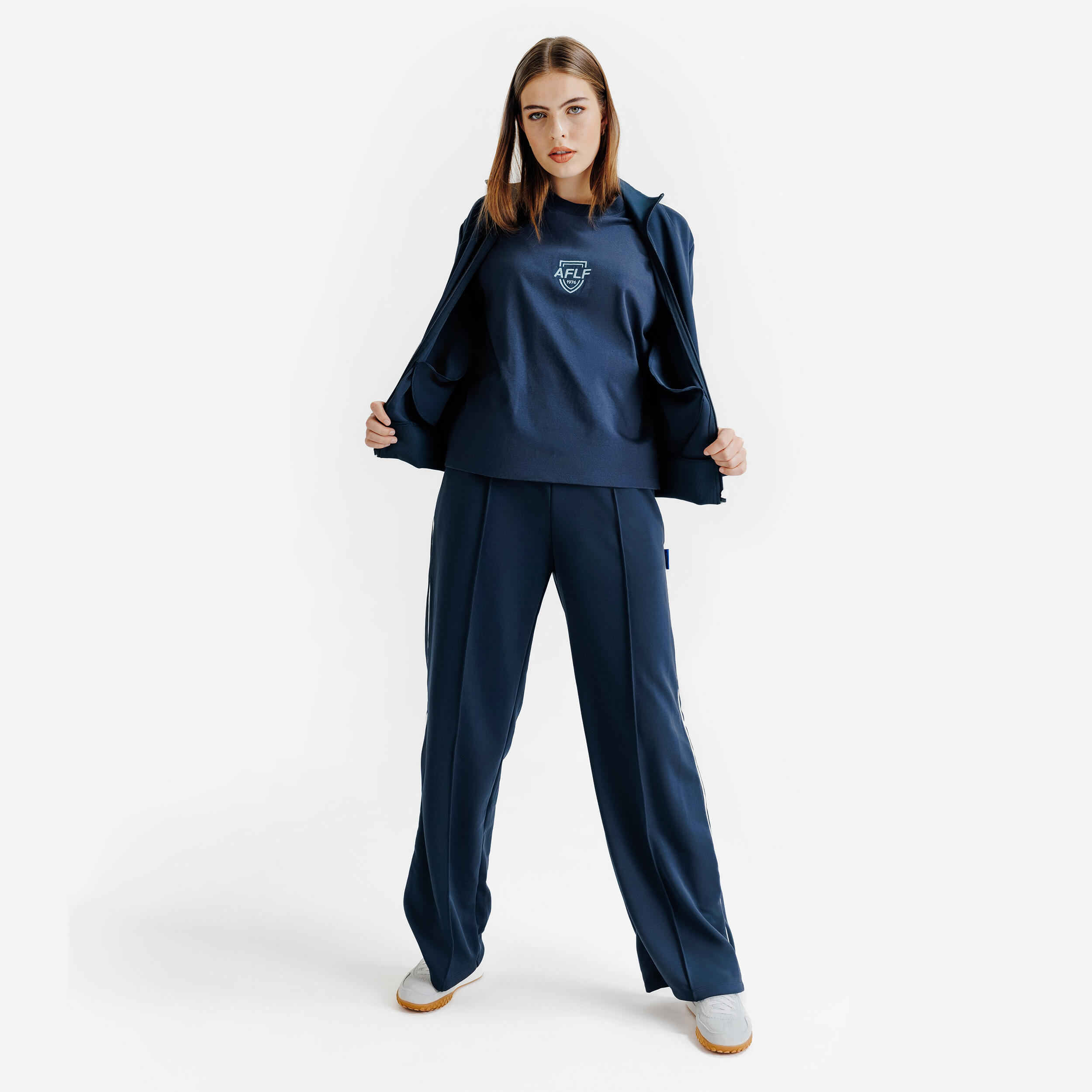 T-shirt crop graphique femme, Heritage, bleu marine 5/6