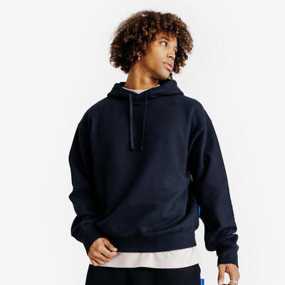 Oversized hoodie voor heren elementals zwart