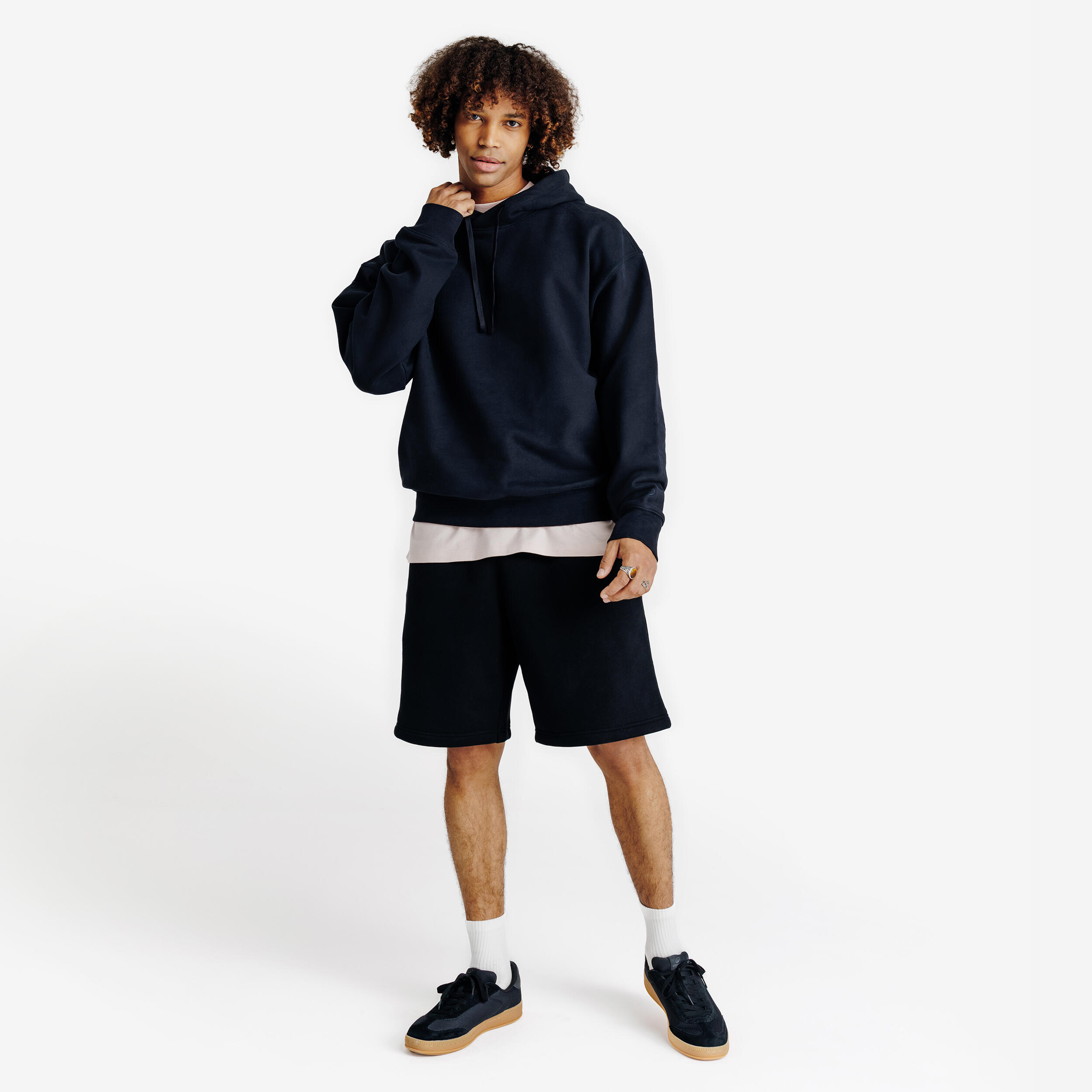 Sweat à capuche oversize homme, Elementals, noir 2/5
