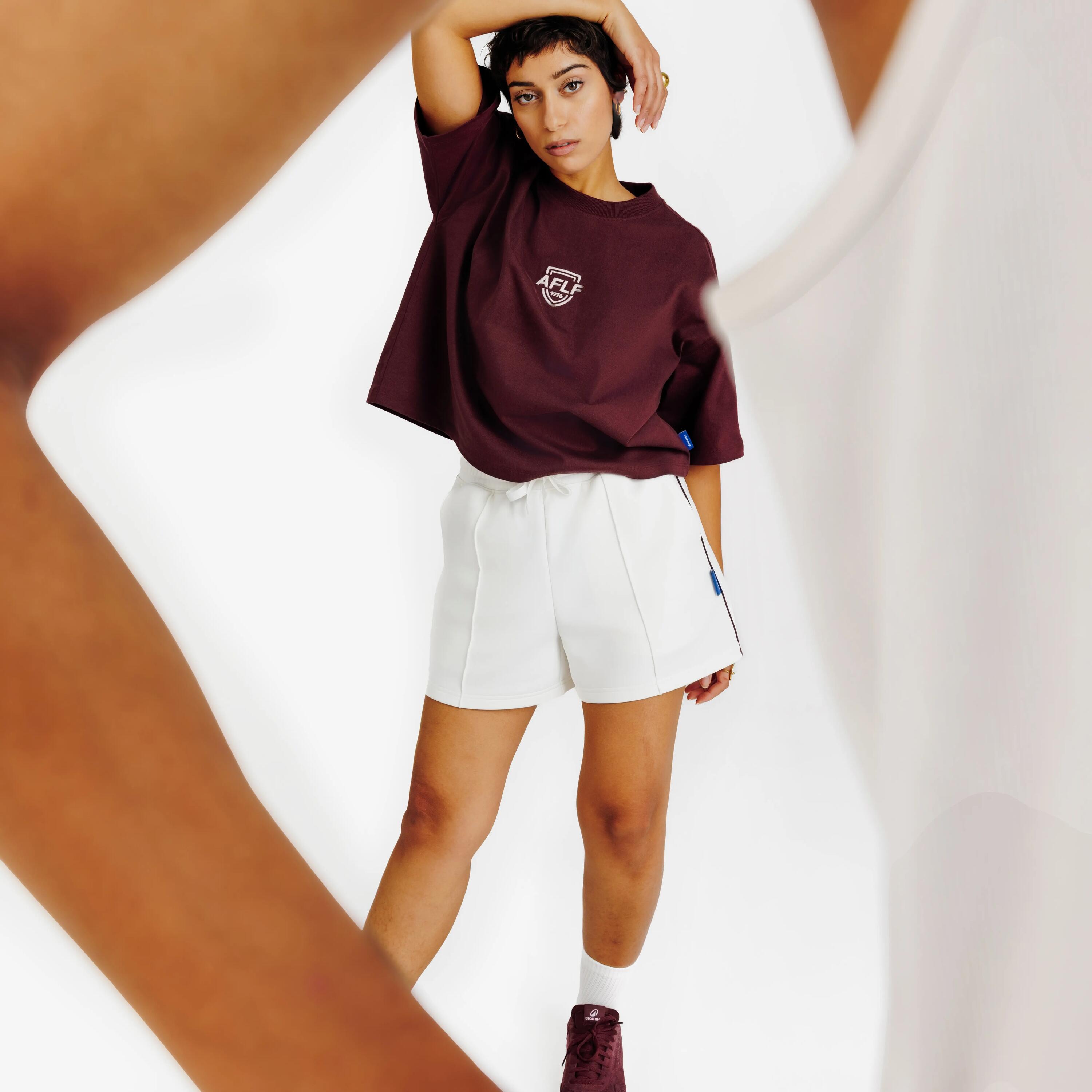 Tricou crop grafică Heritage Bordo Damă 8/9