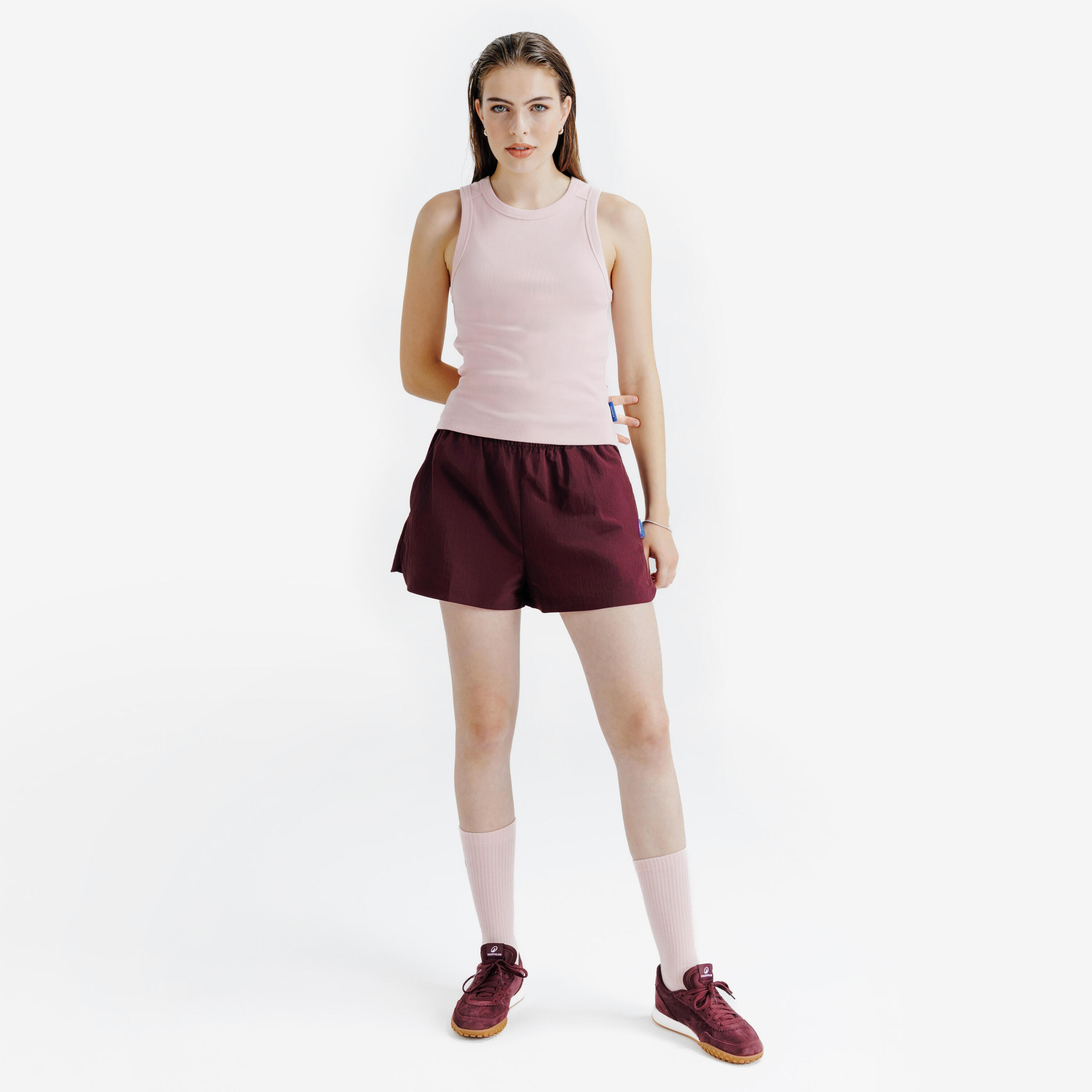Débardeur côtelé femme, Elementals, rose 2/4