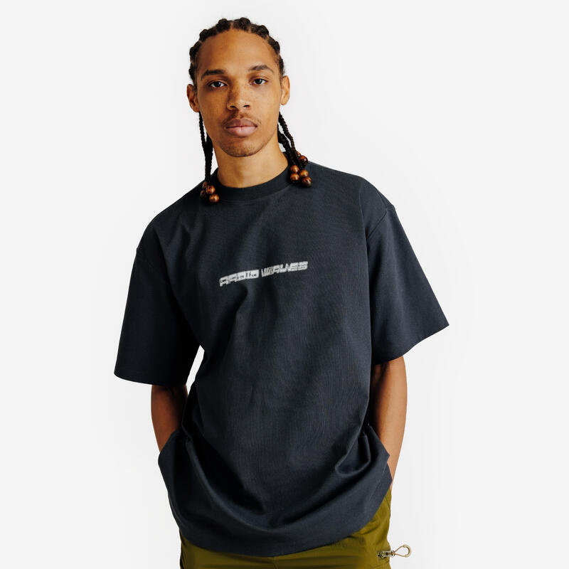 Tricou sport cu imprimeu Gri Adulți