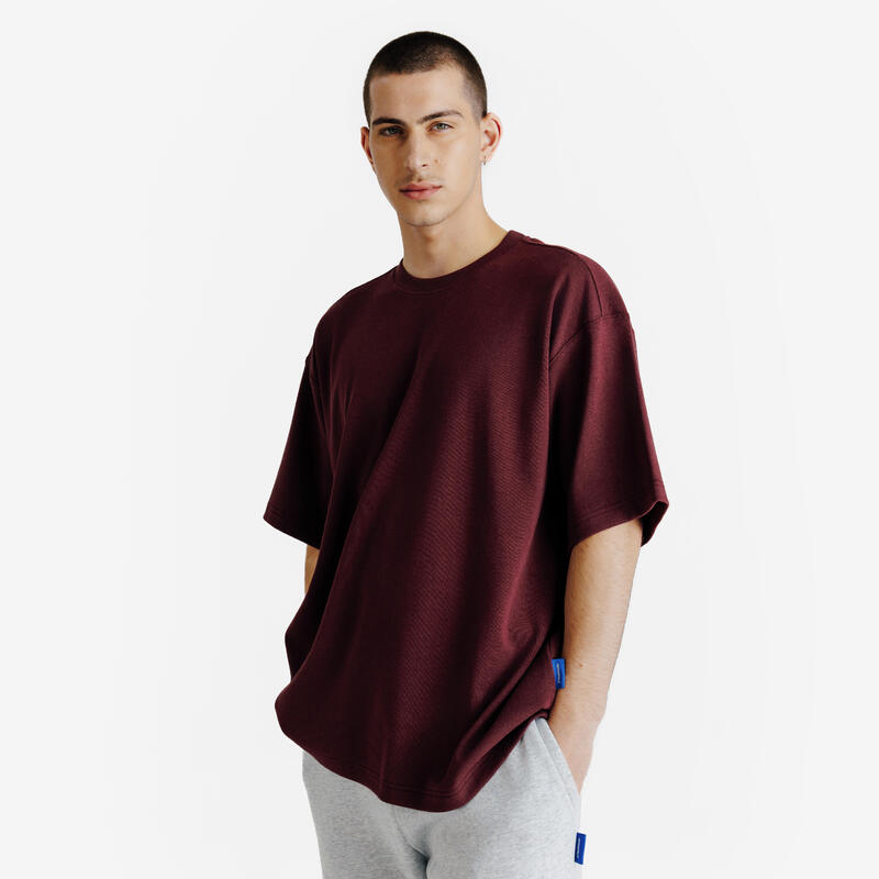 Tricou oversize Elementals Bordo Bărbați