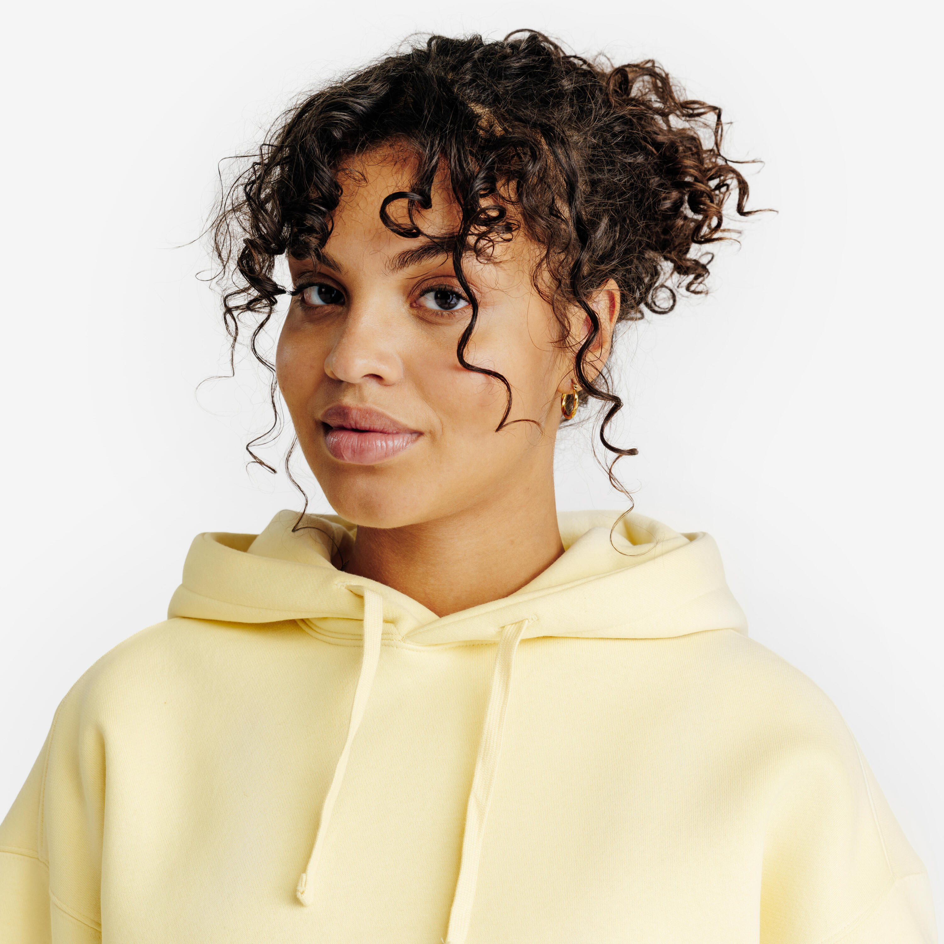Felpa donna ELEMENTALS con cappuccio giallo chiaro 3/5