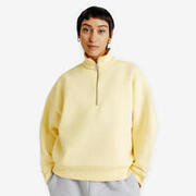 Hanorac cu guler cu fermoar Elementals Galben Damă