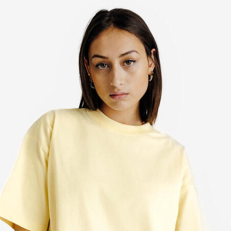 Футболка жіноча вкорочена жовта