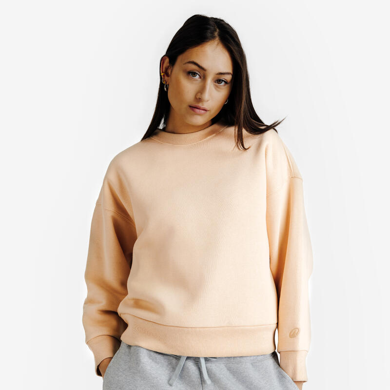 Hanorac Oversize cu guler rotund Elementals Negru Damă