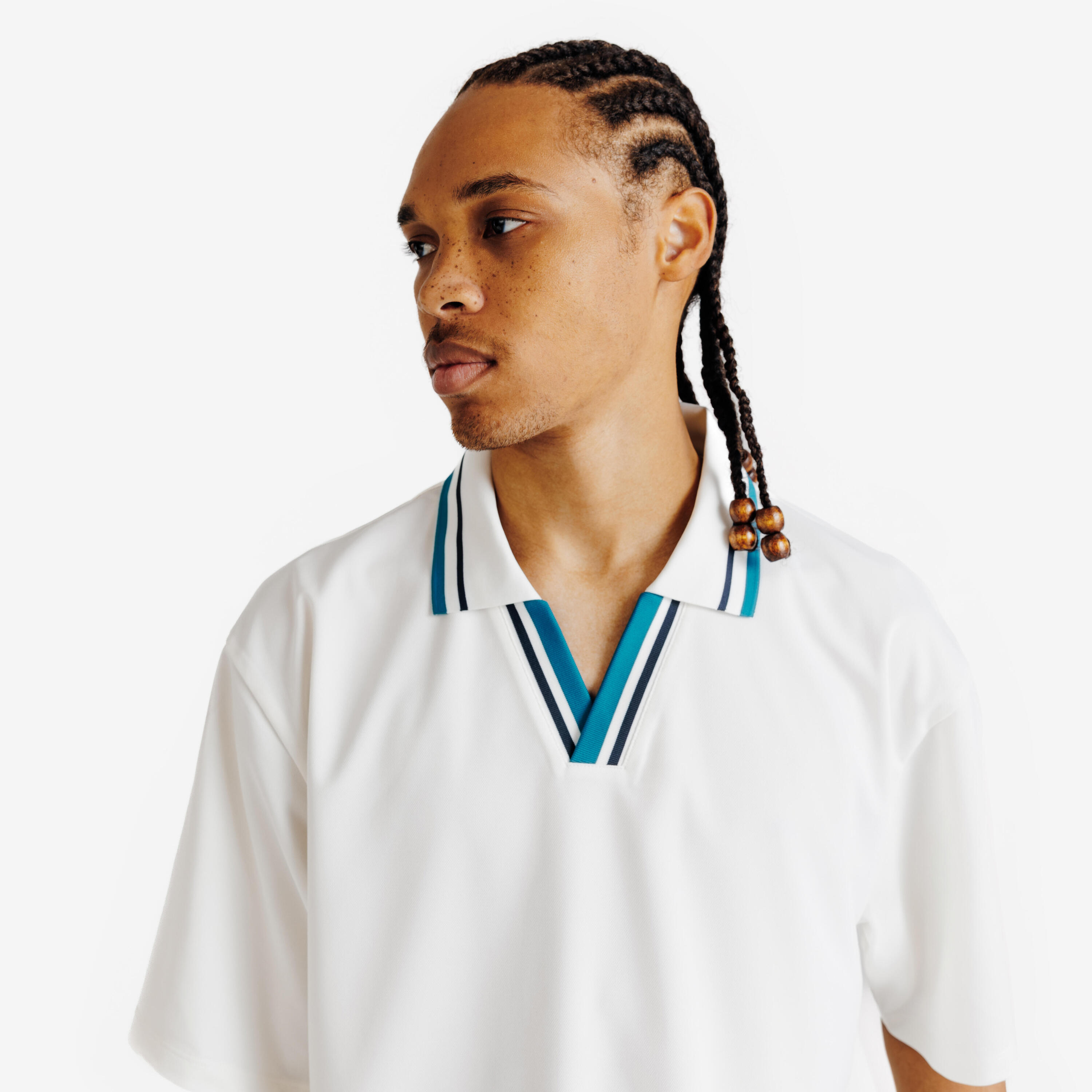 Polo homme oversize, Heritage, blanc 3/6